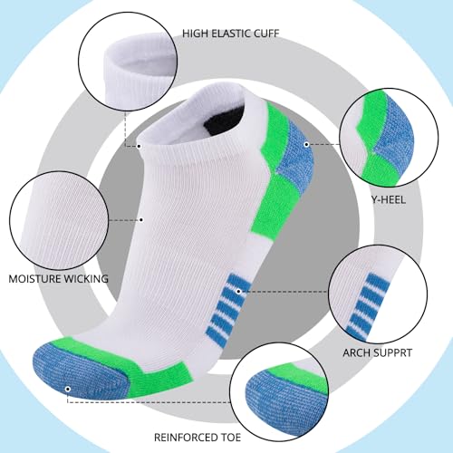 Image of COOVAN 10 Pairs Mens Ankle Socks Men 10 Pack Low Cut Comfort Cushion Casual Socks