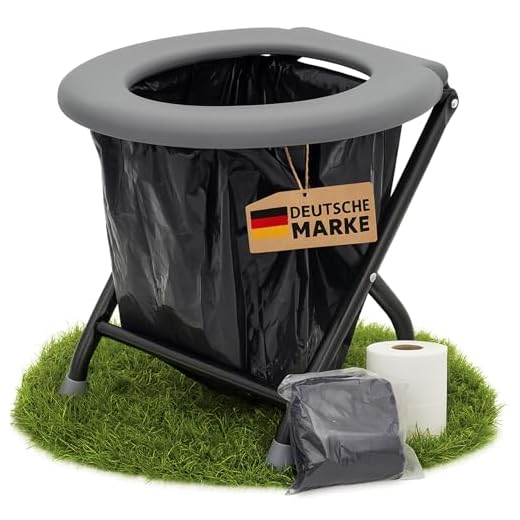 YACHTICON Mobile Klapptoilette grau 2 YACHTICON Mobile Klapptoilette grau