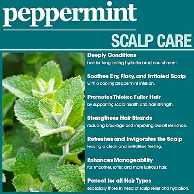 Difeel Peppermint Scalp Care Shampoo 33.8 oz. - Peppermint Shampoo Made with Natural Ingredients