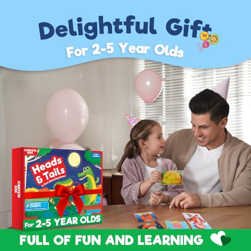 Image of EINSTEIN BOX Heads & Tails Board Game for Kids 2-5 Years Old | Learning & Education Toys|