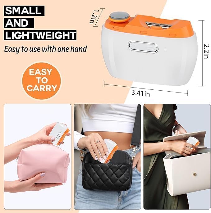 Image of Electric Nail Clipper with LED Light | USB Rechargeable 2-in-1 Nail Clipper & Nail File | 2 Speed Safe Anti-Splash Automatic Nail Trimmer for Baby, Kids & Adults