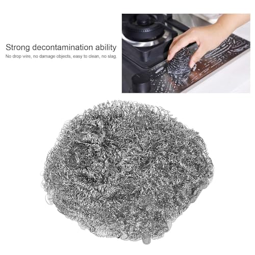 Image of 30Pcs Stainless Steel Scrubber, Pot Scrubber Metal Dish Scrubber Cleaning Ball Utensil Scrubber Density Metal Scrubber Scouring Pads Ball for Pan Cookware Cleaner