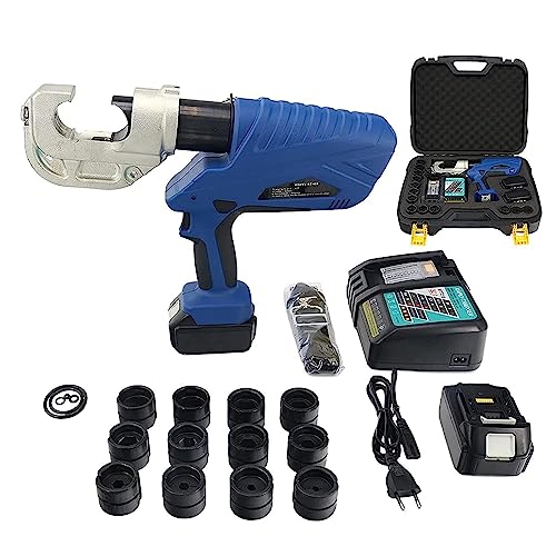 Conjunto de herramientas de alicultor de prensa,18V/4AH Batería de litio recargable de 120kn alicates hidráulicos alicates de enrollamiento de la terminal de cobre y aluminio,16-400 mm²
