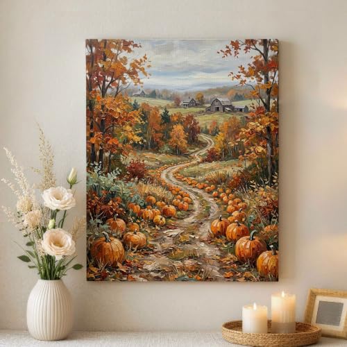 Lienzo decorativo de árbol de otoño para revivir la tradición