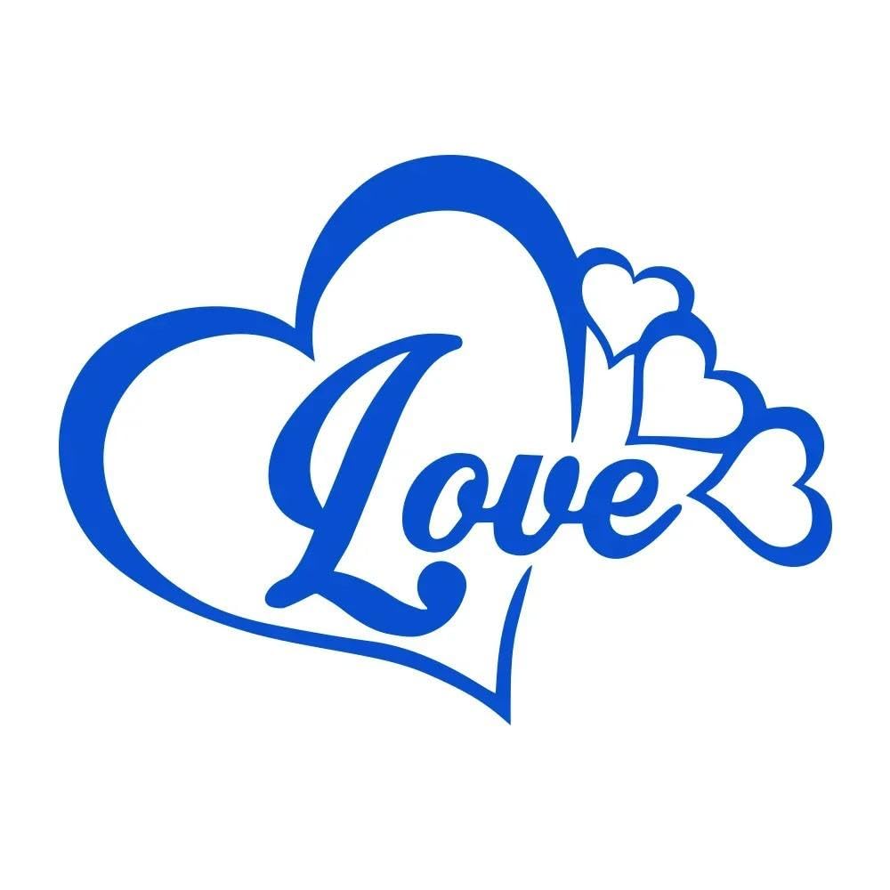 Boutique Decal Love Heart Decor Car Sticker Vinyl Decoration Accessories Decals(Blue,20CM)