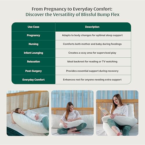 Image of The White Willow Pregnancy Pillow for Pregnant Women-Maternity Pillow for Pregnancy Sleeping-Gift for Pregnant Women-Long Pillow-Side Body Pillow-Shredded Memory Foam & Micro Fiber-60 Lx9 W-White