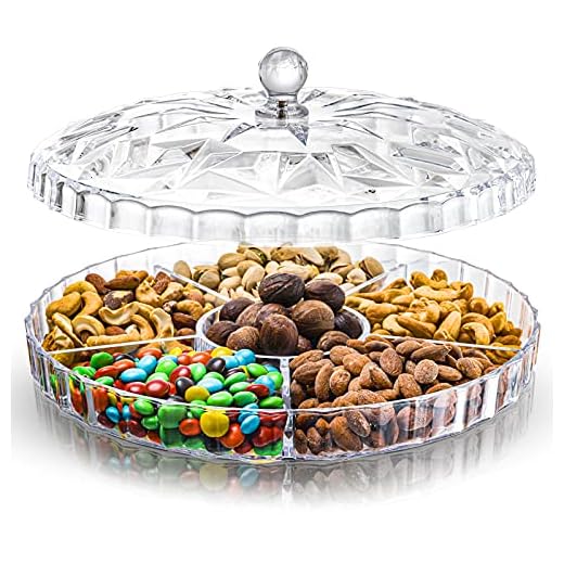 ZOOFOX Snack Serving Tray with Lid