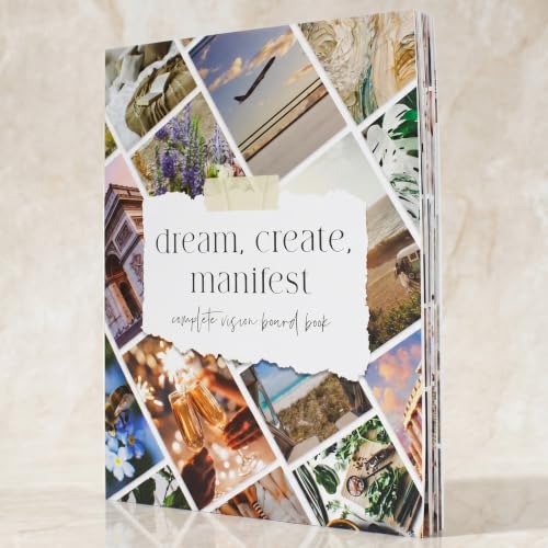 Inspirational Vision Board Book - A Complete Supplies Kit to Unleash Your Dreams/Goals with Motivational Pictures, Quotes & Clip Art - Perfect Magazine for Achieving Success in All Areas of Your Life