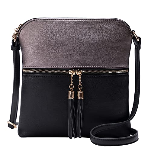 Image of Solene Womens Lightweight Medium Crossbody Purse with Tassel, Perfect Size Crossbody Bags for Daily Use, travel