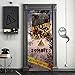 Tatuo Halloween Zombie Door Cover Banner,Scary Horror Halloween Decoration,Caution Zombies Decorations for Halloween Party Indoor Outdoor Decoration 78.7 x 35.4 inch/200 x 90 cm