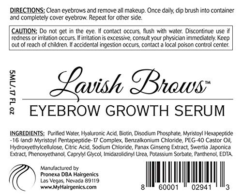 image for Pronexa Hairgenics Lavish Brows – Eyebrow Growth Enhancer Serum with