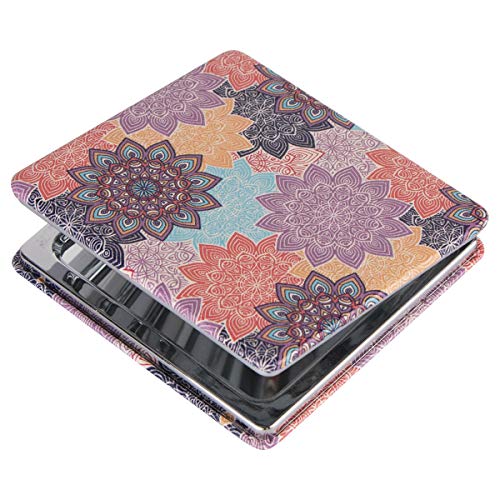 Espelho compacto de metal - para bolsas - Viagem - 2 lados com espelho de ampliação 3X e 1X espelho