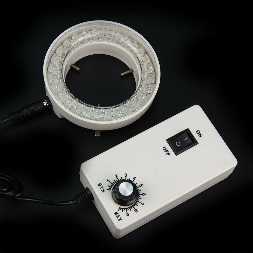 Equipo de microscopio de laboratorio Luz de anillo de microscopio estéreo: microscopio estéreo ajustable DIRIGIÓ Lámpara de anillo Illuminadores de microscopio industrial 5 6led Luz de anillo de micro