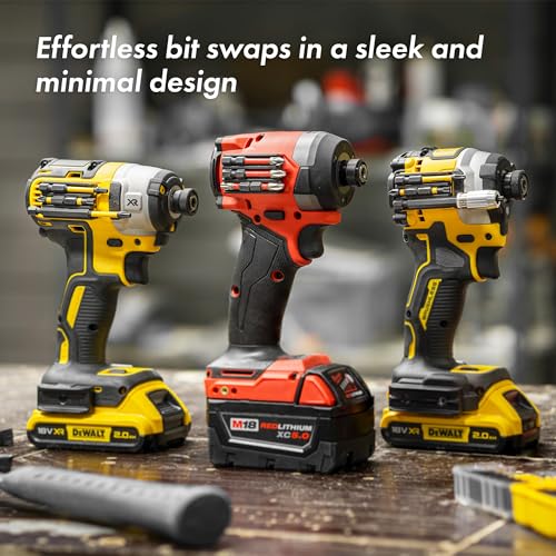 Simon Tools Magnetic Bit Holder for Impact Drivers and Drills - Super Strong Adhesive - Drill Accessory That Fits Most drills: Dewalt, Makita, Klein, Bosch and Milwaukee Bit Holder - Image 8