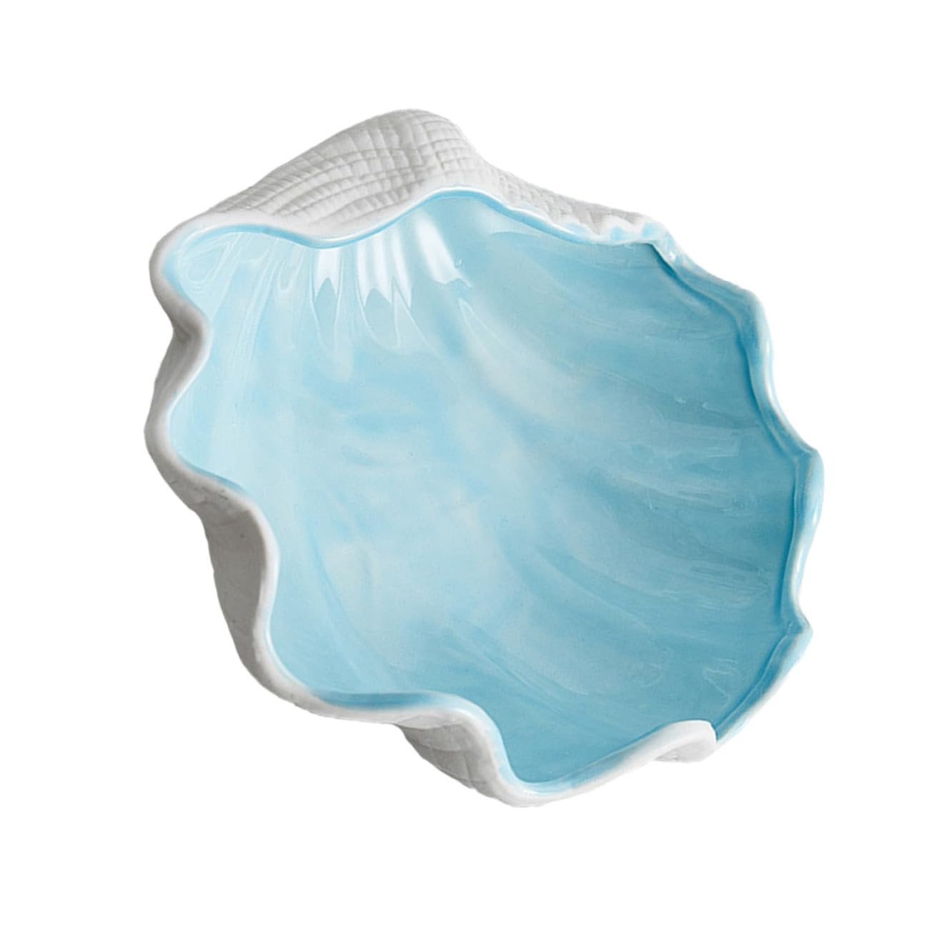 Hemobllo Organizador de Joyas Bandeja de Almacenamiento Cerámica Resistente Azul Grande Multifuncional para Mujer Decoración del Hogar Exhibidor de Anillos y Collares