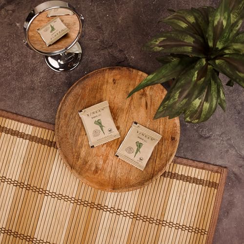 Image of Pack-50 4gm Herbal Shave Gel Sustainable Travel Shaving Gel Sachets - Plastic-free, Biodegradable in Eco-Friendly Kraft Pouch - Ideal for Hotels, Guests, Travel Kits - Smooth Glide Formula