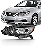 AKKON - For 2016-18 Altima 4DRs Driver Side Only Projector Headlight Assembly Chrome Housing Clear Lens