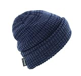 Milani Thinsulate 40 Gram Insulated Two Tone Winter Beanie Hat (Navy Blue/Black)