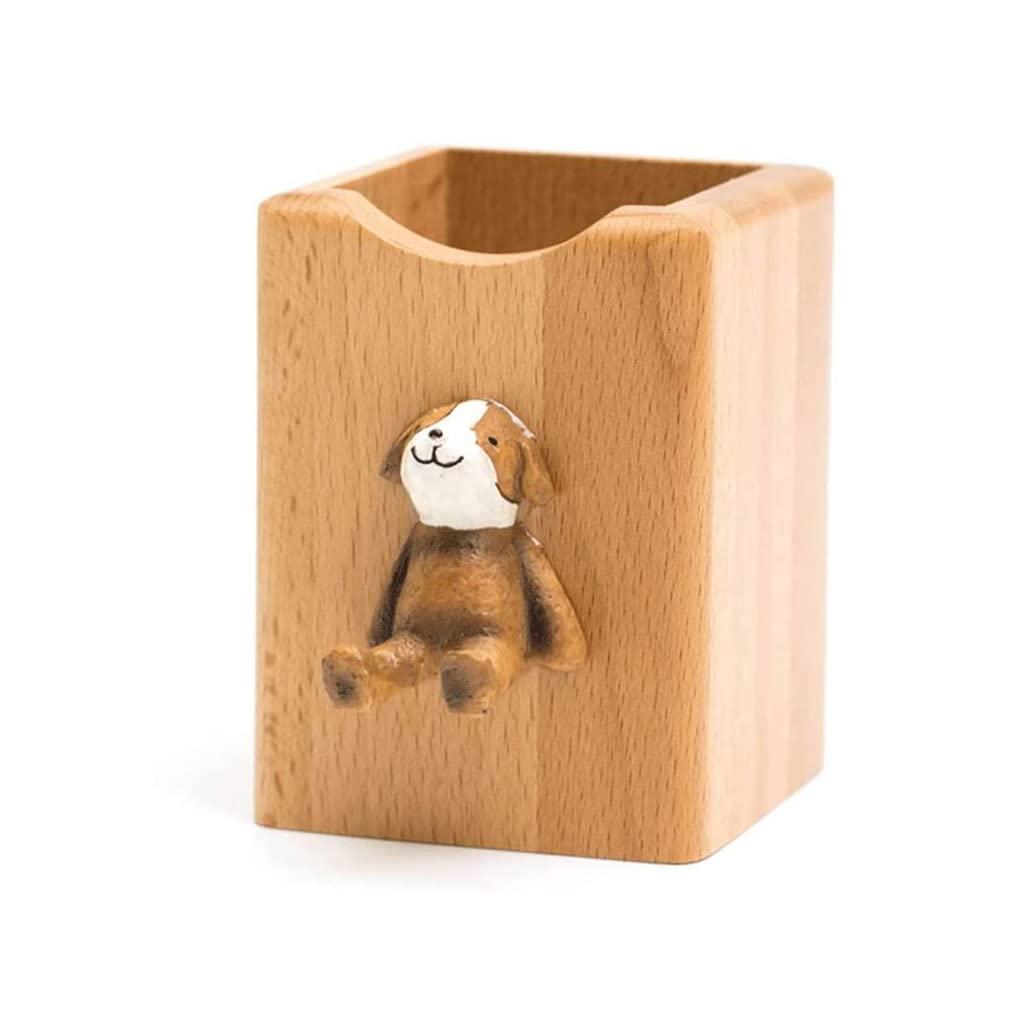 SXHRR Porte-gobelet à Stylo, Organisateur de Porte-Crayon en Bois fabriqué à la Main, Support de Porte-Crayon à usages Multiples, Pot à Crayons, Accessoires de Bureau
