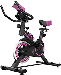 Bicicleta Ergométrica Fitness Spinning Grande Semi Profissional até 120kg com Apoio para Celular Banco Ajustável Guidão Ajustável Academia Exercício Lifestyle Atletismo Ciclismo Preto/Vermelho/Rosa - Lojas Tahara