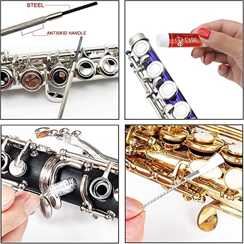 image for SKYNEO Flute Care Kit - Complete Set Including Brush, Swab, Rod, Screw