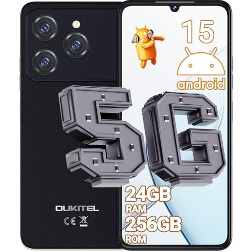 OUKITEL C6 Smartphone Ohne Vertrag, 6.8\" Handy Ohne Vertrag, 24GB RAM+256GB ROM/1TB, HD+ Handy, Simlockfreie Handys mit 5150mAh Akku, 50MP+5MP Kamera, Face ID/Dual SIM/GPS/OTG, Schwarz OUKITEL C6 Smartphone Ohne Vertrag, 6.8\" Handy Ohne Vertrag, 24GB RAM+256GB ROM/1TB, HD+ Handy, Simlockfreie Handys mit 5150mAh Akku, 50MP+5MP Kamera, Face ID/Dual SIM/GPS/OTG, Schwarz