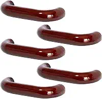 5 Puxador Alça De Madeira Para Gaveta Armário Cozinha Rústica 96mm (Mogno)