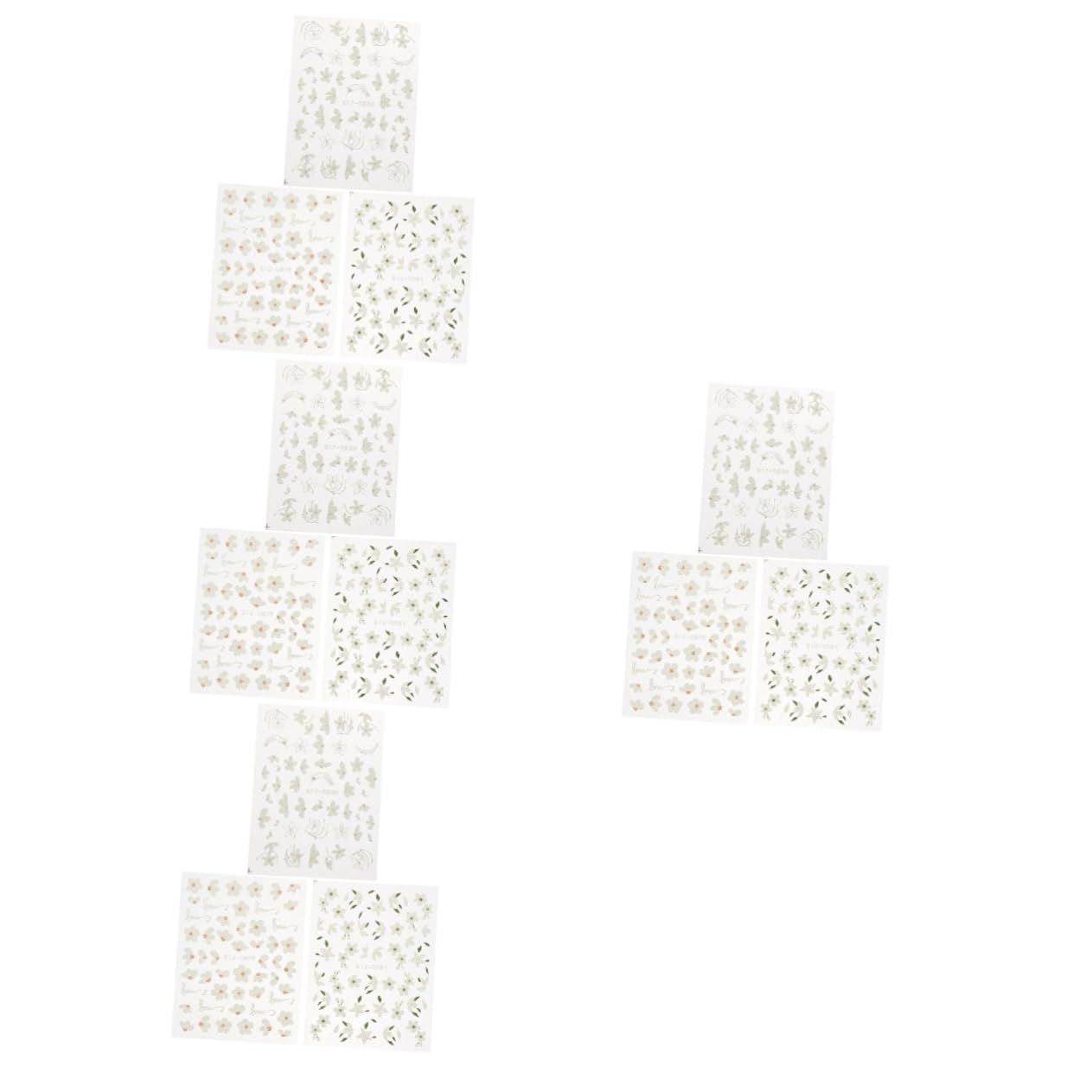 12fogli Adesivi Per Unghie Embossed Flower Per Nail Art Decorazioni Unghie Autoadesive e