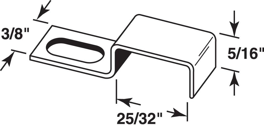 Prime-Line L 5836 3/8 x 3/4 In., Aluminum, Screen Stretcher Clips with Screws (8 Pack) image 2