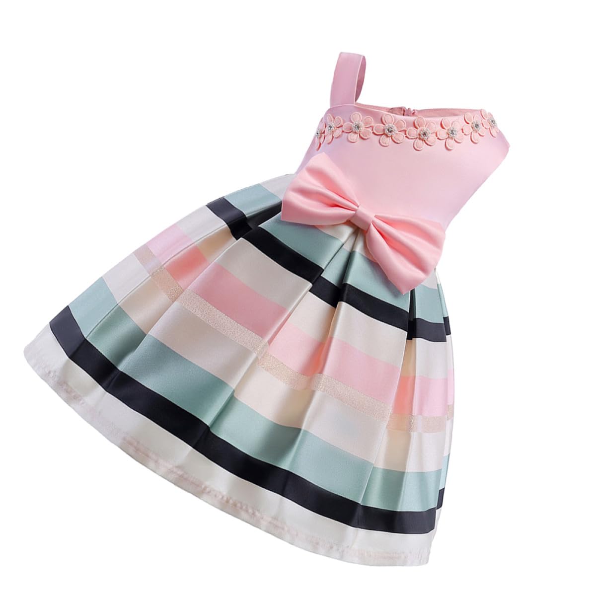 Vestido infantil rosa cómodo con forro de algodón Uonlytech 8