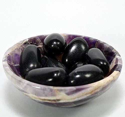 5PCS Natural Black Onyx Pebbles Polished Cabochon Gemstone Crystal Mineral Specimen Cabs from Peru