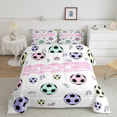 Image of Feelyou Soccer Bedding Set Twin Size for Kids Teens
