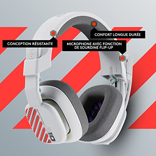 ASTRO A10 Casque de Gamer Gen 2 Filaire, Casque de gaming supra-auriculaire, Microphone unidirectionnel avec fonction mise en sourdine, Pour Xbox Series X|S, Xbox One, Nintendo Switch, PC - Blanc