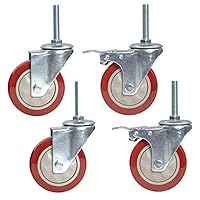 Ruote Girevoli Da 40 Mm/50 Mm, 4 Ruote Girevoli Resistenti Per Mobili, Ruote In Gomma Resistente Per Mobili - Foto 4