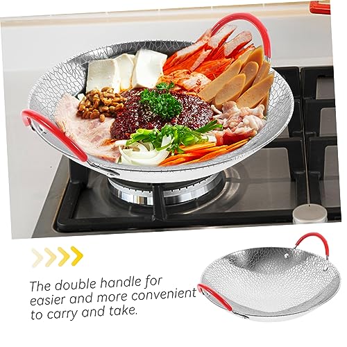 Wok de acero inoxidable Luxshiny con doble asa miniatura 3
