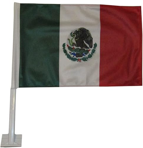 Miniatura 2 de Premium Lot of 12 12x18 Mexico Country Rough Tex Knit Double Sided 12"x18" Car Flag