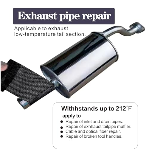 AMIZUHE Fiberglass Repair Kit Automotive Exhaust Pipe Repair Wrap 4