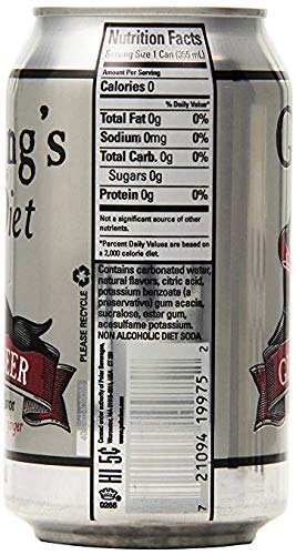 Gosling's Diet Stormy Ginger Beer 12 Oz Pack of 24