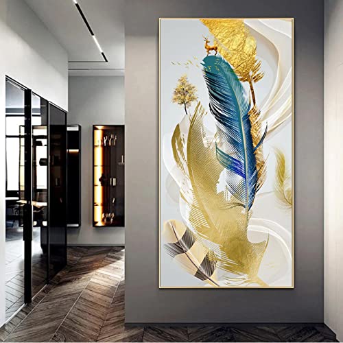 Affiche plumes art nordique pour creer une ambiance cocooning dans votre salon