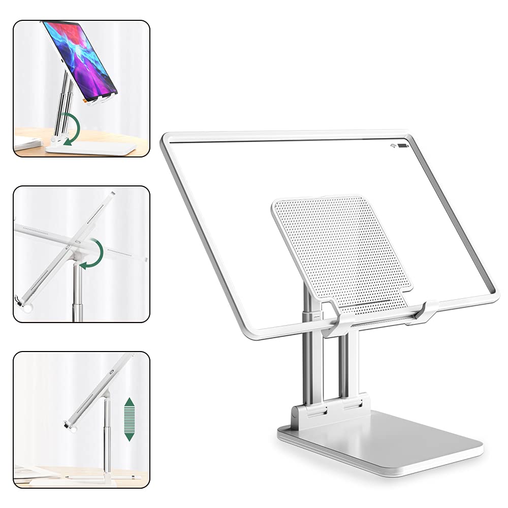 Tablet Stand Foldable Adjustable Stand Holder, Portable Monitor Stands Holders and Fully Foldable New iPad Pro Tablet Holder, Compatible with 7-15.6 Tablets,iPad, Samsung Tab, Switch, Kindle, Fire 10.