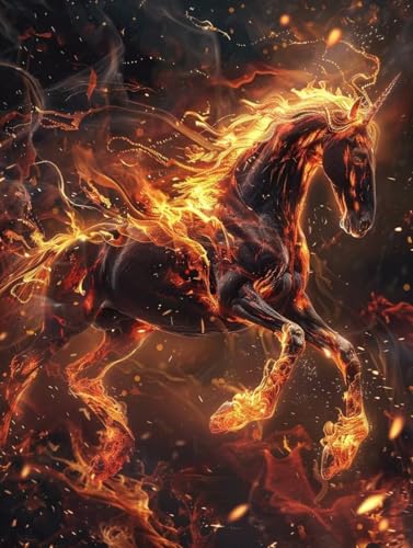 Pintar por numeros adultos unicornio lienzo antiestres para relajacion con manualidades acrilicas