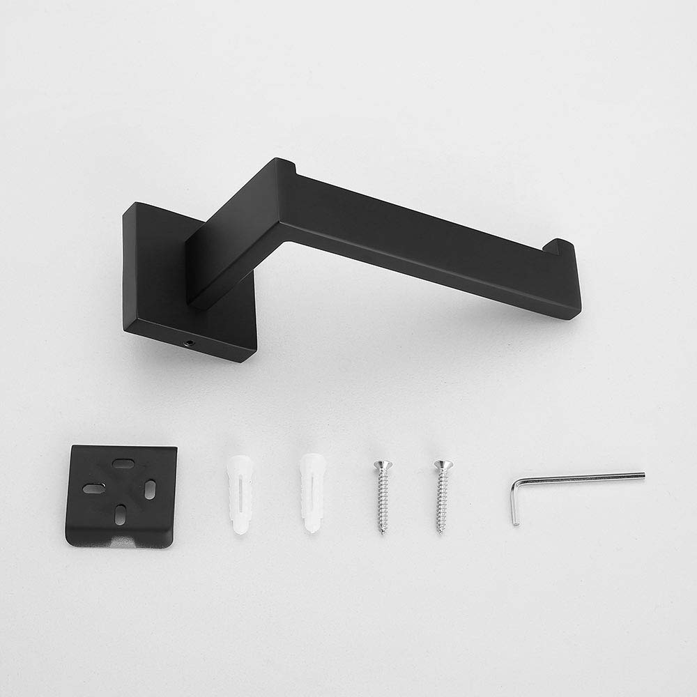 Toilettenpapierhalter Edelstahl Aufhänger - Platzsparend Für Badezimmer Schwarz