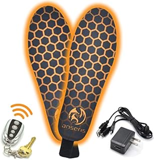Outrek 2 Electric Heated Insoles- Rechargeable Battery, Remote Controlled, Foot Warmers Fit Men and Women Shoes and Boots for Hunting, Skiing, Work. Heavy Duty and Comfortable by Anseris (Large)
