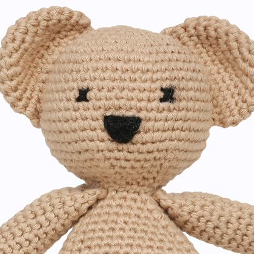 Image of LITTLE GINNIE Bear Crochet Toys for Babies - Handmade & Washable Crochet Doll for Boys & Girls | Ideal for Birthday & Return Gift for 6+ Months