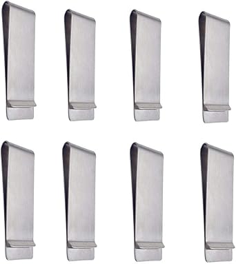 Qtopun Classic Cash Clips, Metal Credit Business Card Holder Money Paper Slim Clips for Women Men Office and Home