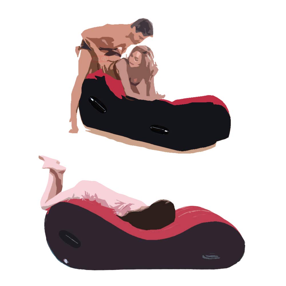 Sex Sofa Banc Sexuel Gonflable pour Amoureux Aide à la Position Sexuelle Canapé Magique Coussin Fonctionnel Mobilier BDSM (Red)