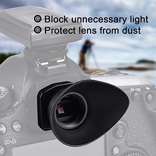 Yctze Eyecup Eyepiece,Plastic Camera Lens Eyepiece Eye Cup Black Accessory for 5DIII 1DX 7D, default - Image 3