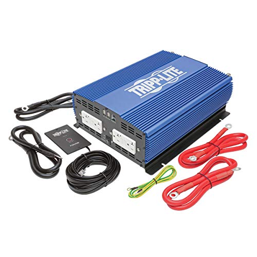 Tripp Lite 3000W Power Inverter, Heavy-Duty Power Inverter with 4 AC 2 USB Outlets, 2.0A Battery Cables (Pinv3000)