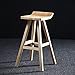 WZYX Taburetes Altos De Bar Sillas De Bar De Madera Maciza con Respaldo Taburete Patas Madera De 65cm, 75cm Silla De Comedor De Café
