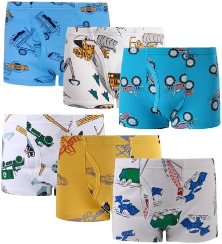 Boys Boxer Briefs Shorts Cotton Dinosaur Shark Baby Toddler Underwear for Kids Boy 3/6 Pack